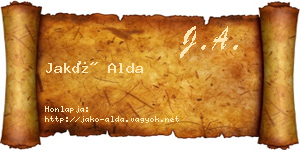 Jakó Alda névjegykártya
